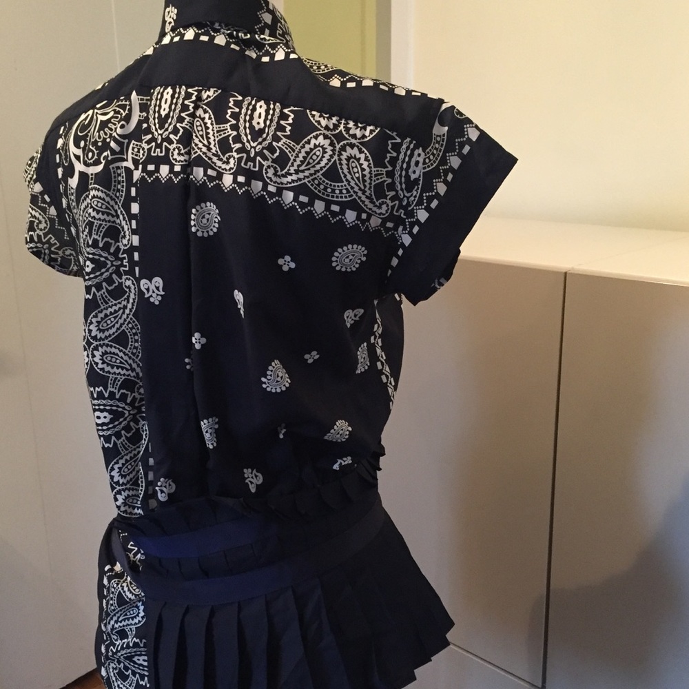 Sacai Bandana Print Pleated Skirt Top - Picture 3 of 6